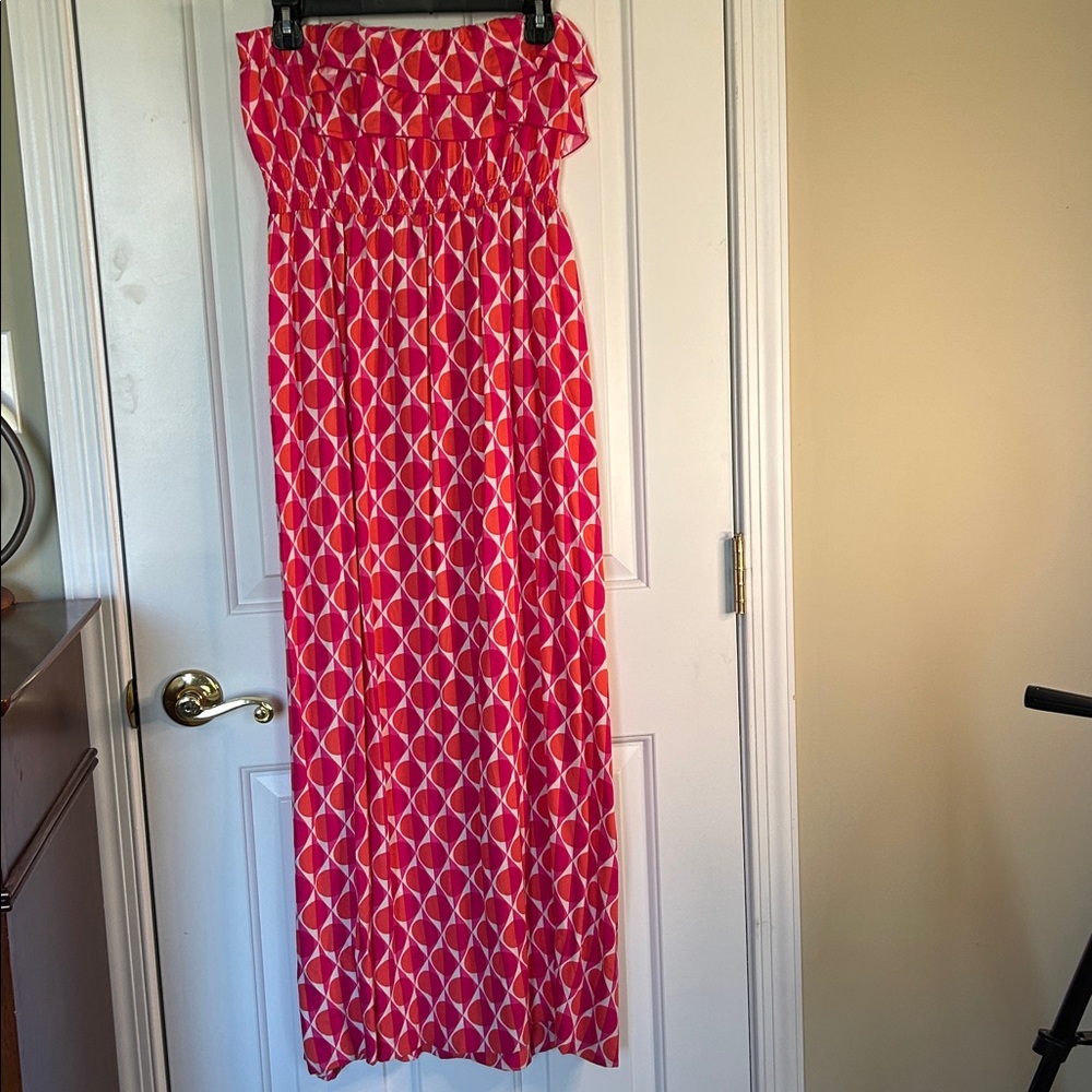 Escapada Pink and Orange Patterned Dress